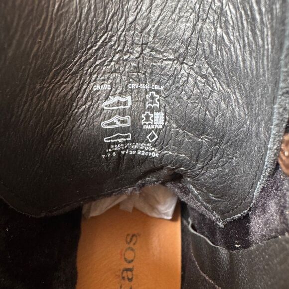 NEW Taos Crave Leather Boots Womens Size 7-7.5 US 38EU Black Moto Combat Prairie - Picture 12 of 15